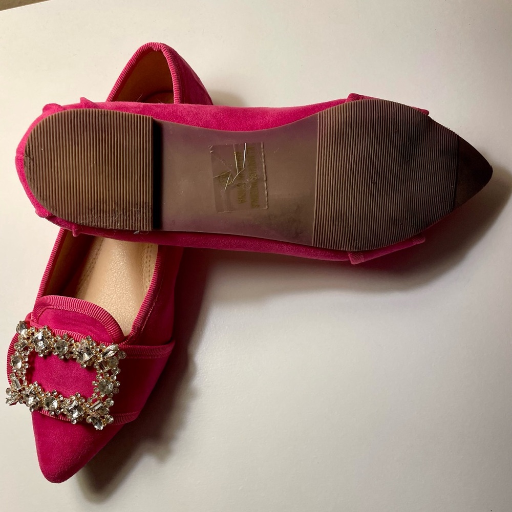 VICI Case & Chloe rhinestone faux shade ballet flats - Picture 2 of 7